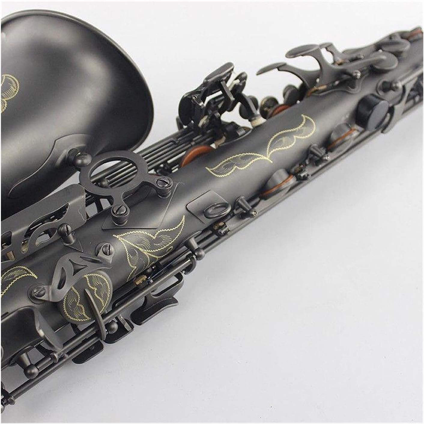 Sax Beginners Kit Professional Musical Instruments Alto Saxophone E Flat Matte Black Nickel Plated Surface Sax for Students Wind Instrument