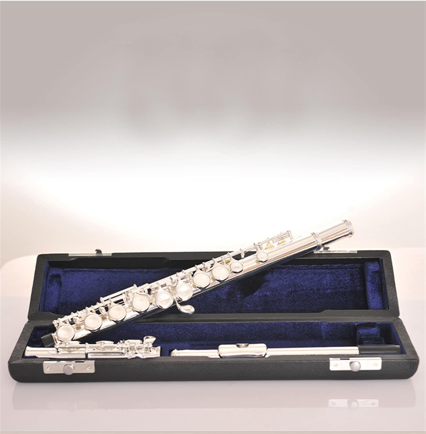 Flute Kit Wind Instrument Nickel- Plated Silver Flute 16 Hole Closed Hole C Flute White Copper B Tail E Key Segmentation Intermediate Flute