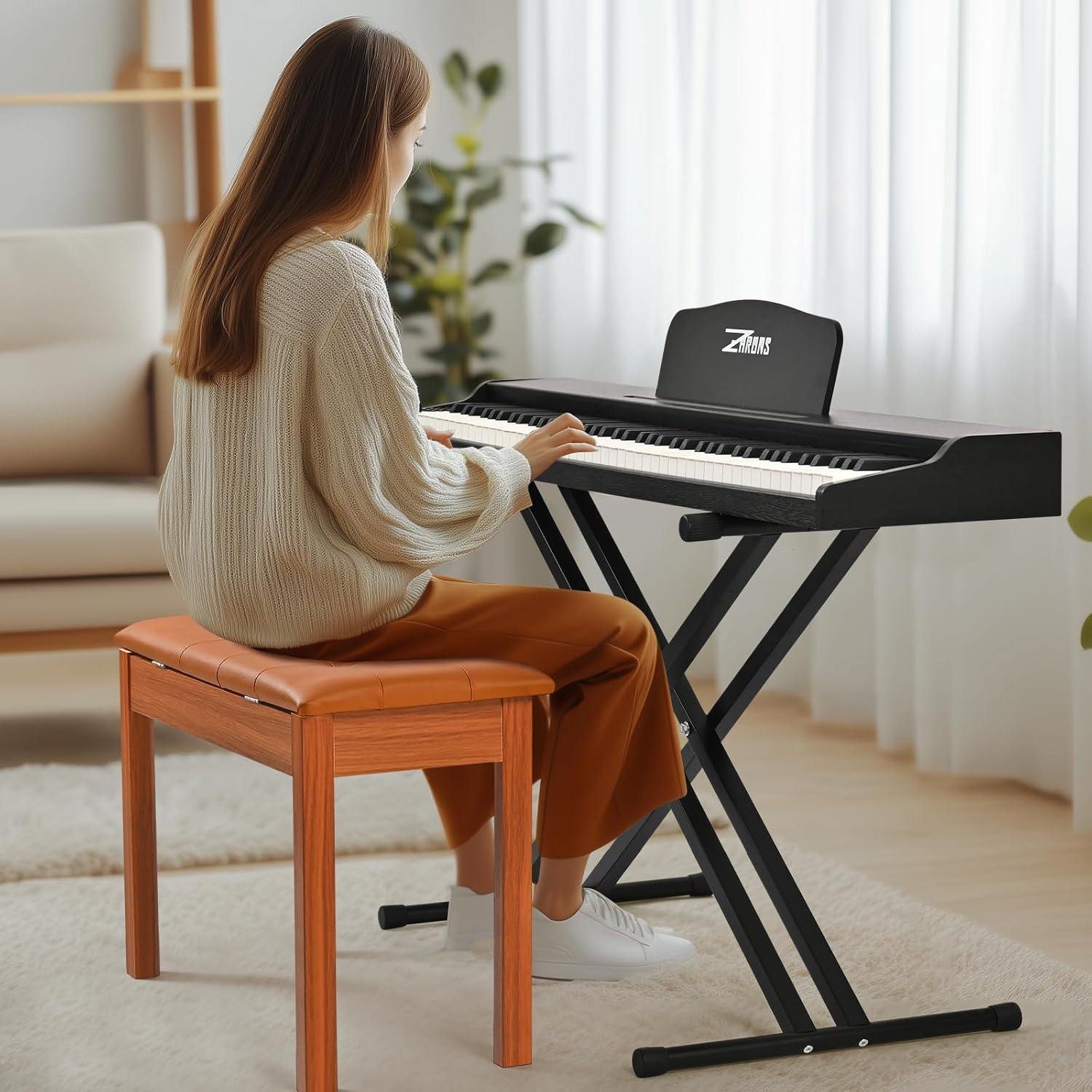 ZHRUNS Digital Piano, 88 Key Full Weighted Keyboard Piano