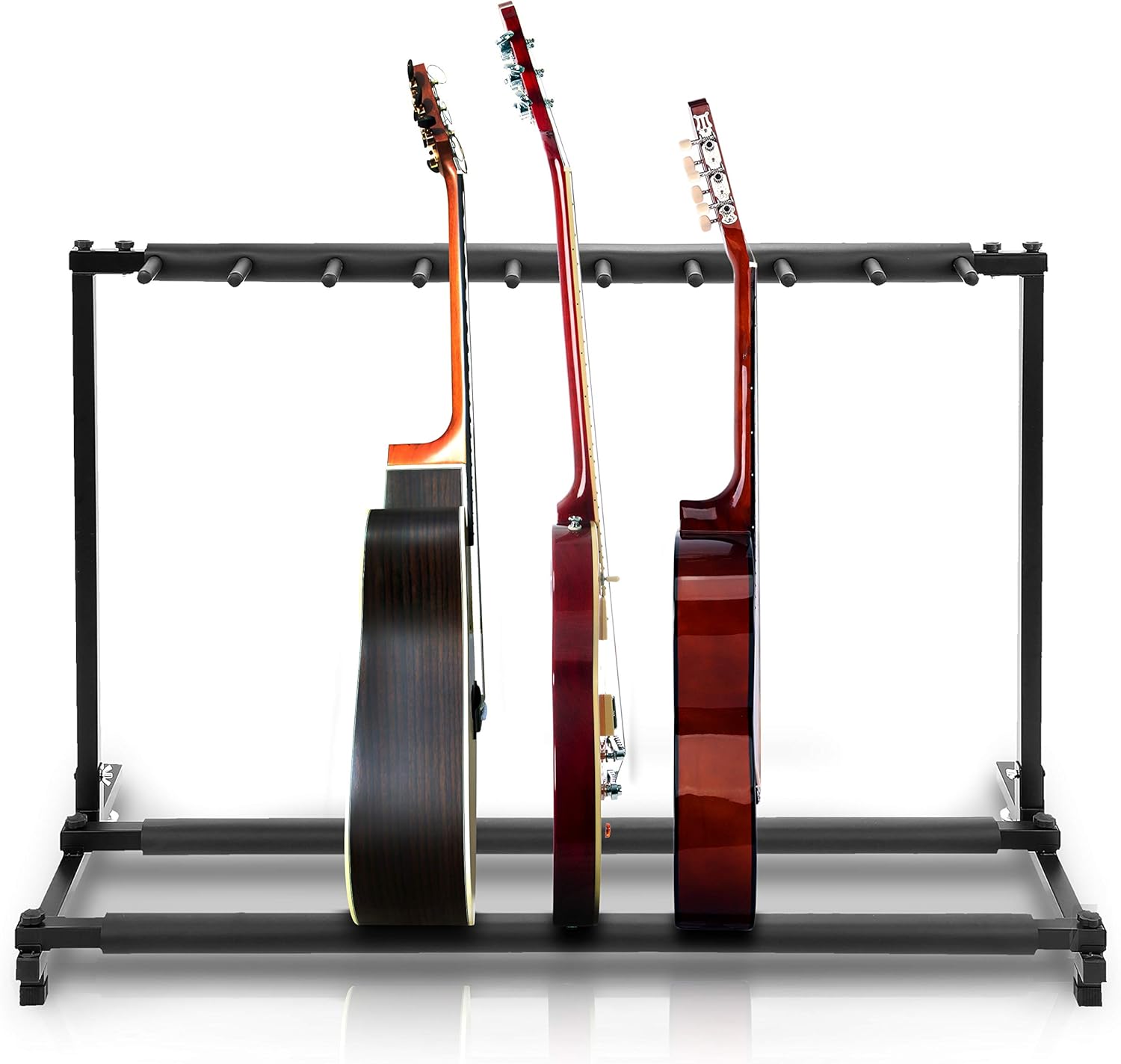 Pyle 9 Guitar Stand Portable Collapsible Rack Holder for Acoustic Electric Bass Guitar & Snark SN5X Clip-On Tuner for Guitar Bass Violin