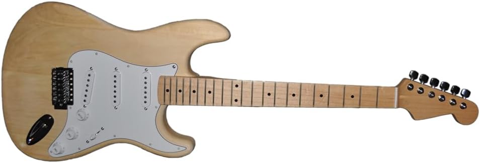 RSW DIY Electric Guitar Kit for Adults – Build Your Own ST-Style Guitar with Basswood Body, Maple Neck & Fingerboard, SSS Pickups, Pre-Wired Electronics, Tremolo Bridge, 25.5'' Scale, Bolt-On