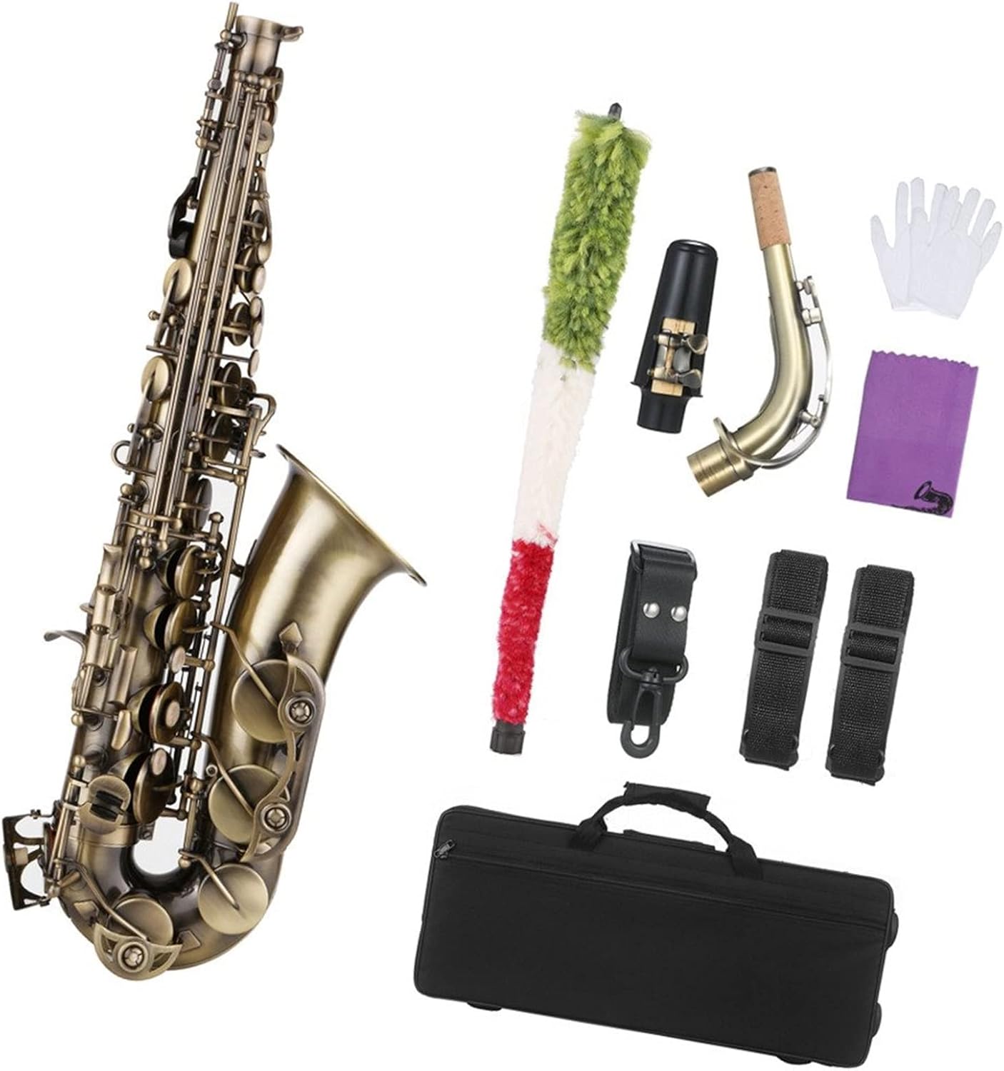 E-Flat Alto Saxophone Brass Lacquered Gold EB Sax Woodwind Music Instruments