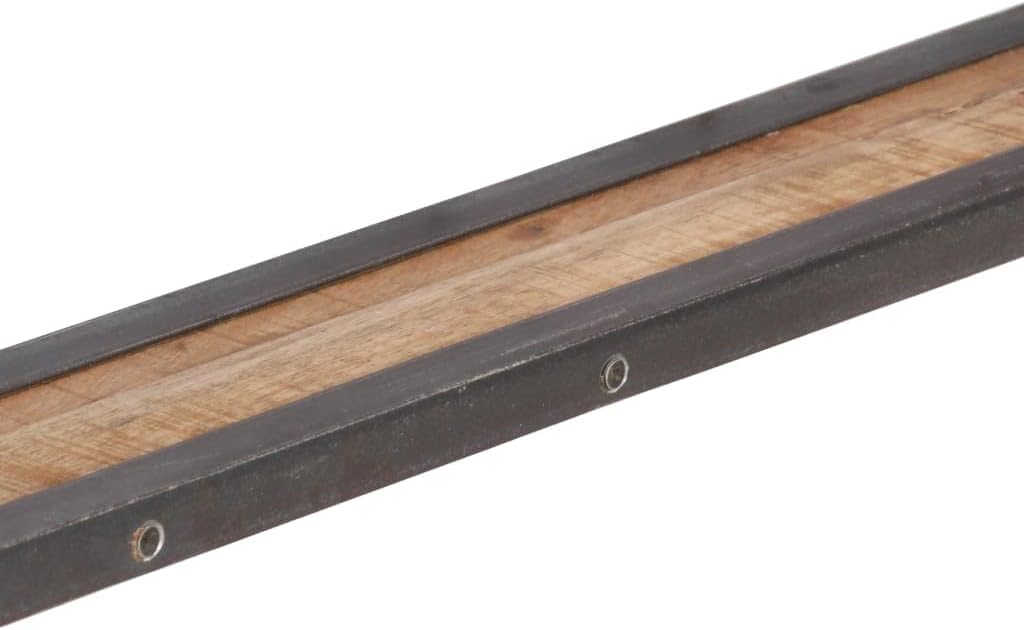 Industrial Style 3 Piece Wall Shelf Set,Floating Shelves,Wall Storage Shelves,Wall Mounted Shelf Organizer Display Shelf,for Living Room,Bedroom,Kitchen,Office,Solid Mango Wood