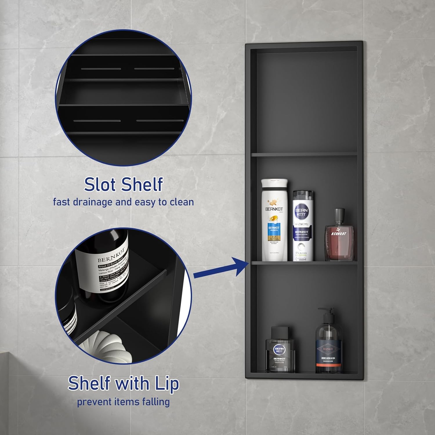 Stainless Steel Shower Niche 36