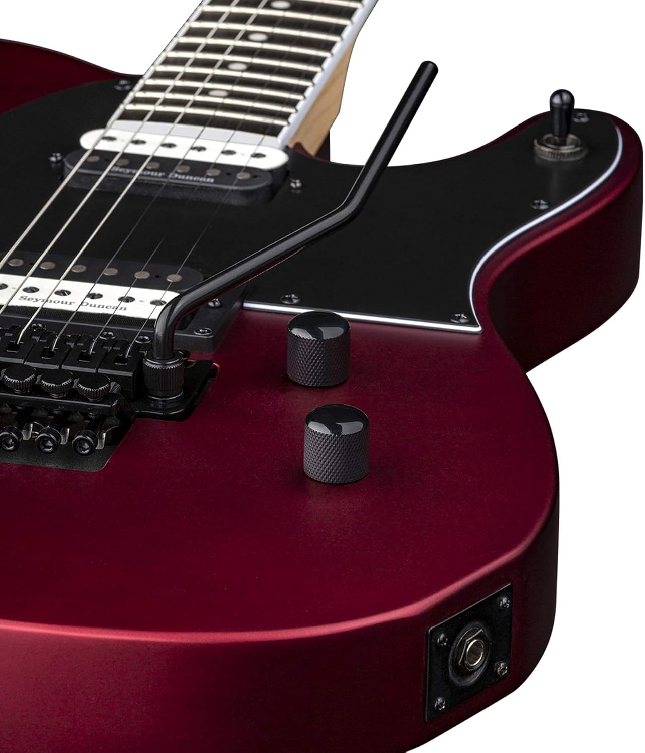 Dean Guitars Dean Nash Vegas Select Floyd Electric Guitar, Metallic Red Satin, Nv Sel F Mrs