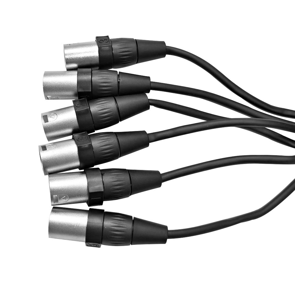 Seismic Audio SACB-6x25 6-Channel Low Profile XLR Send Sub Snake Cable, 25-Feet