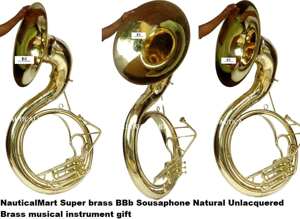 Jumbo 24-inch Bell Superbrass BBb Sousaphone Natural un-lacquered Brass musical instrument gift