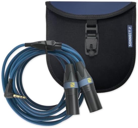 Sonnect Audio 3.5mm to XLR Cable Interface with ISO-XLR, Unbalanced Stereo to XLR Balanced, DI Not Required, Includes Carrying Case