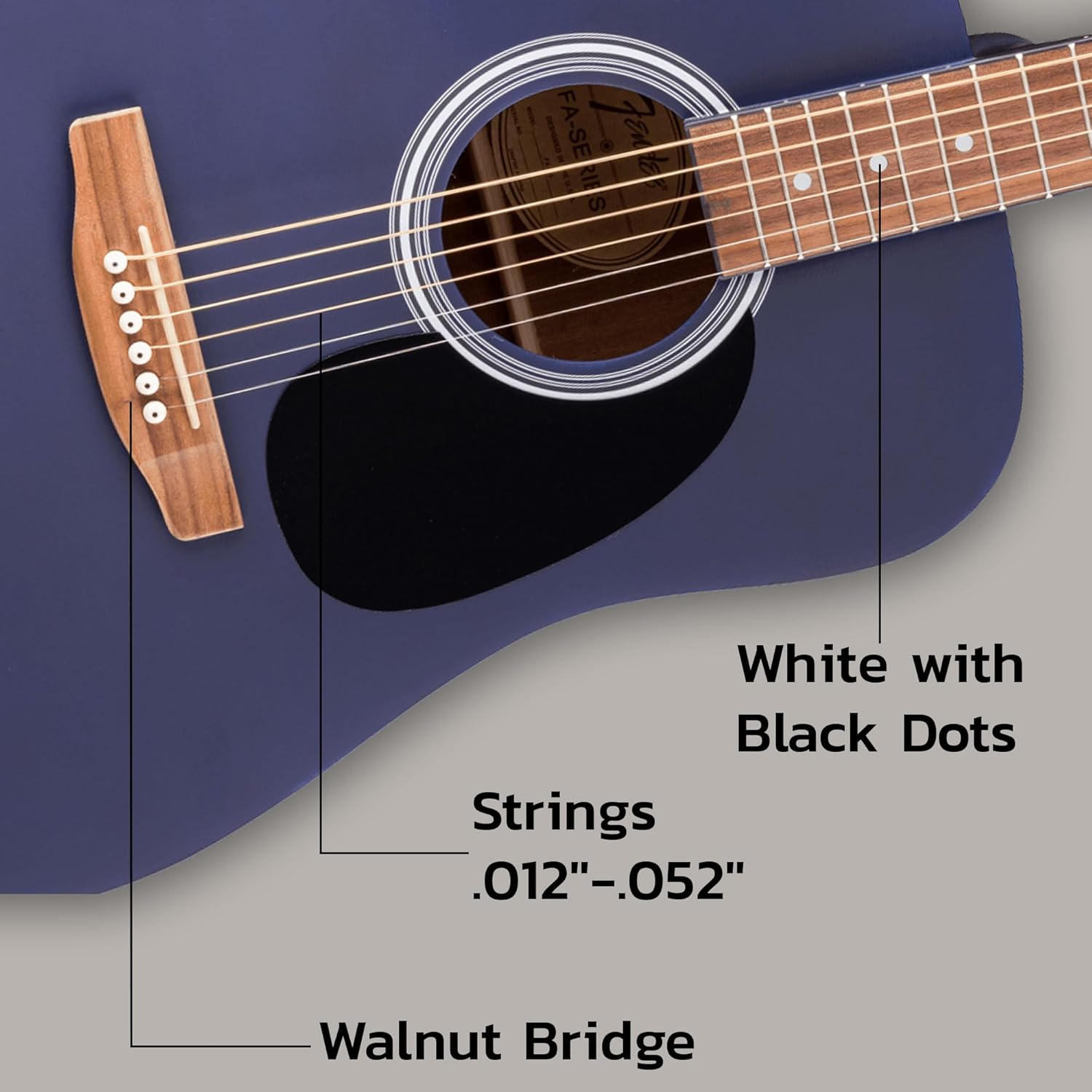 Fender FA Series Dreadnought Acoustic Guitar - Saphire Blue Bundle with Gig Bag, Tuner, Strings, Picks, and Austin Bazaar Instructional DVD