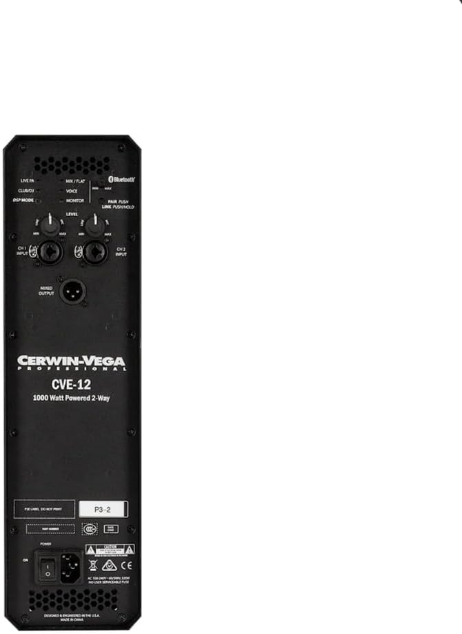 Cerwin Vega Bluetooth Home Audio CVE-12 12-Inch 1000 Watts Powered Loudspeaker
