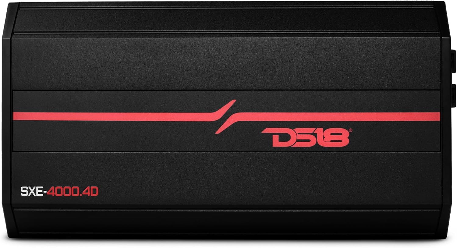 DS18 SXE-4000.4D/BK Car Amplifier Stereo Full-Range Class D 4-Channel 275x4 RMS @4 OHM 4000 Watts - Powerful and Compact Amp for Speakers in Car Audio System