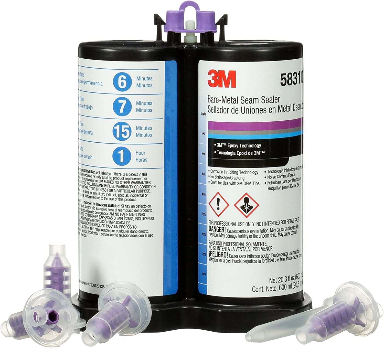 3M Bare-Metal Seam Sealer, 58310, Beige, 600 mL DMS Cartridge, Two Part, Self Mixing Epoxy Sealer
