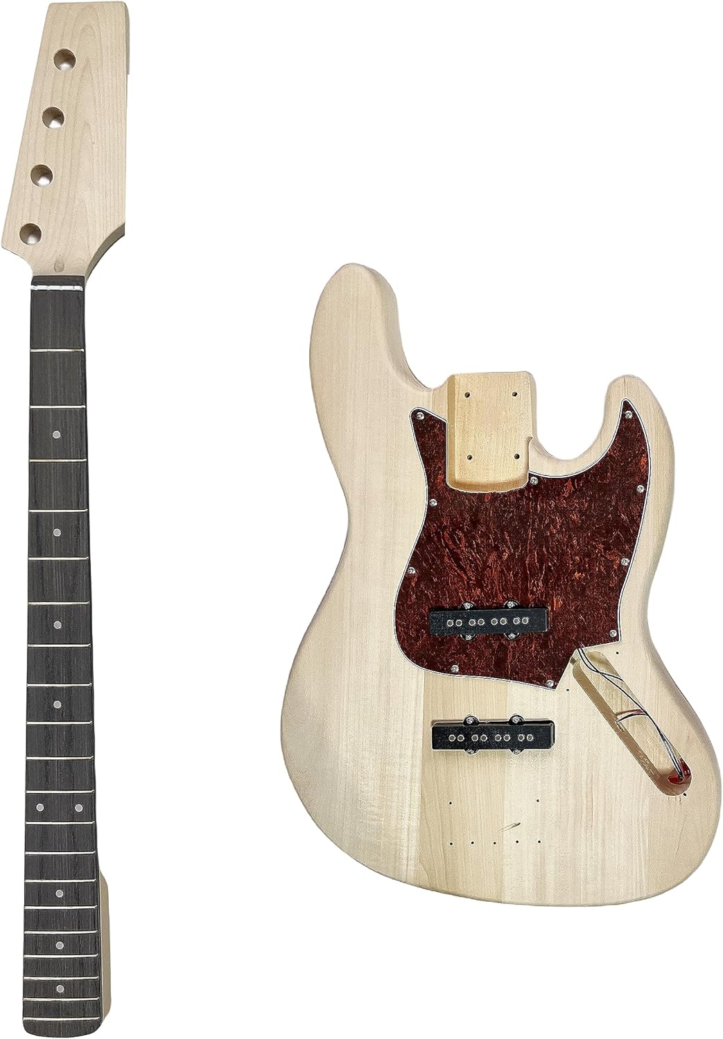 DBL DIY Bass Guitar Kit,4 String Right Handed with Basswood Body,Build Your Own Bass Guitar