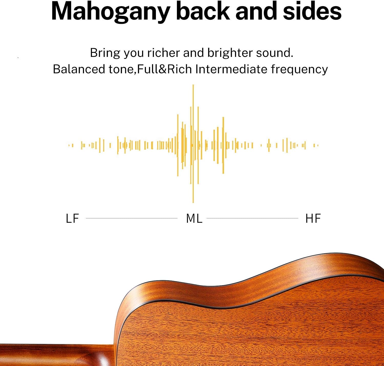 Donner 41” Acoustic Guitar Bundle-Wood Guitar Stand