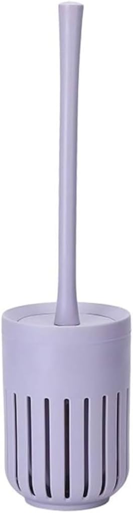 Toilet Brush Toilet Brush Toilet Brush Set No Dead Corner Wall Mounted Bathroom with Base Toilet Brush Long Handle Plastic Cleaning Toilet Brush and Holder (Color : Grey) (Gray)