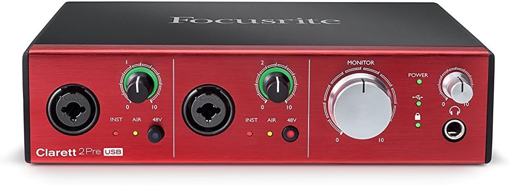 Focusrite Clarett 2Pre USB 10-In/4-Out Audio Interface