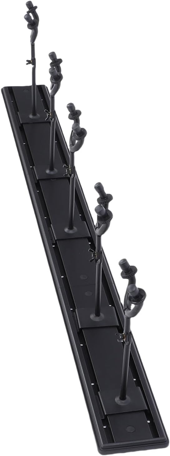 Wall Mount Guitar Rack with 5 Adjustable Hooks Metal Musical Instrument Hanger for Acoustic Electric Guitars Basses