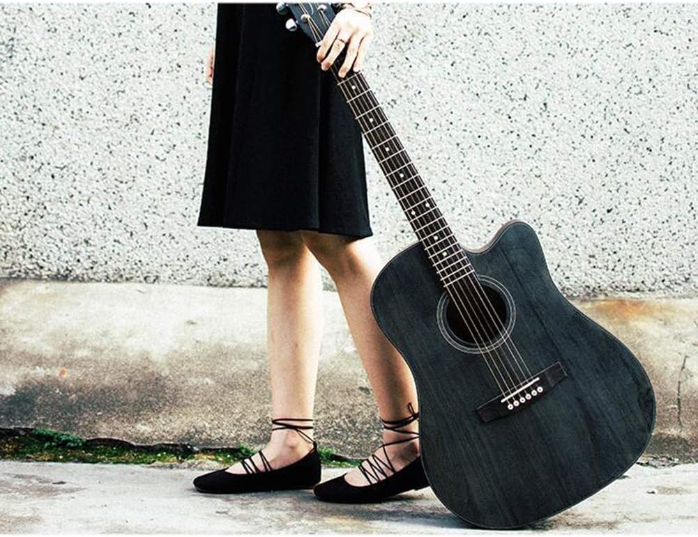 Etlegor Classical Acoustic Guitars 41 inches Full Size Whole Wood 6 Steel Strings Dreadnought Cutaway Guitar Beginner Stringed Instrument Kits Gift (Color : C, Size : 41 inches)