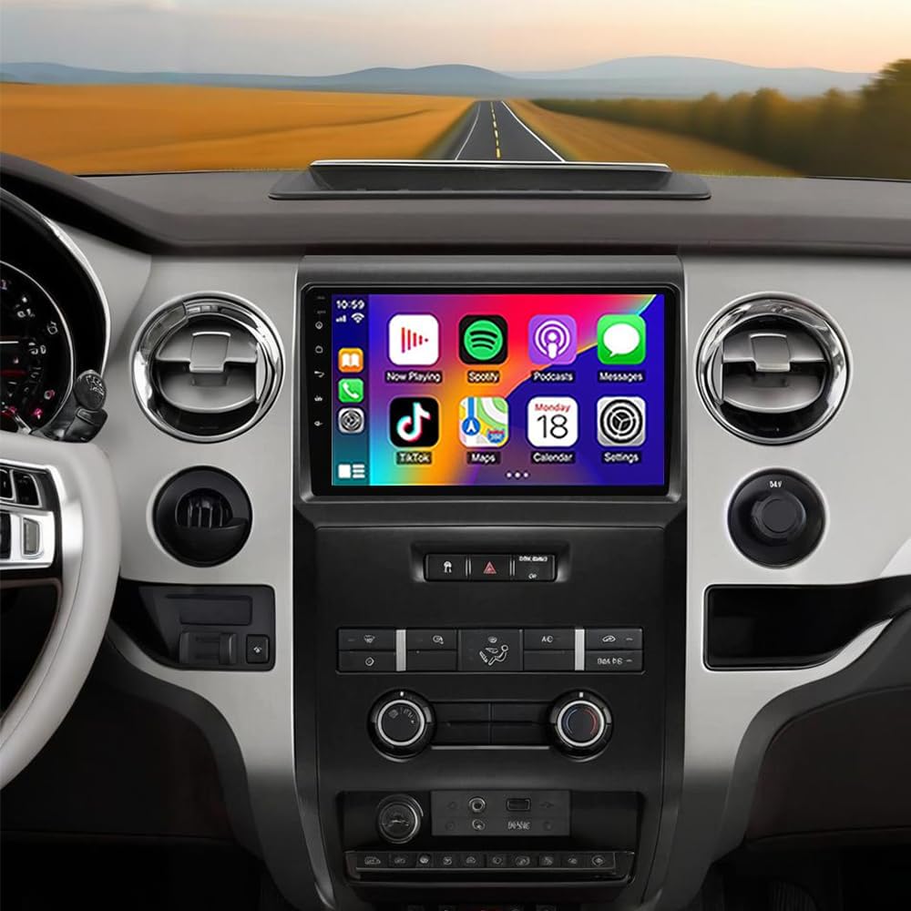 2+64GB Android 15 Car Radio for F-150 F150 2009-2014 with Wireless Carplay Android Auto, 9