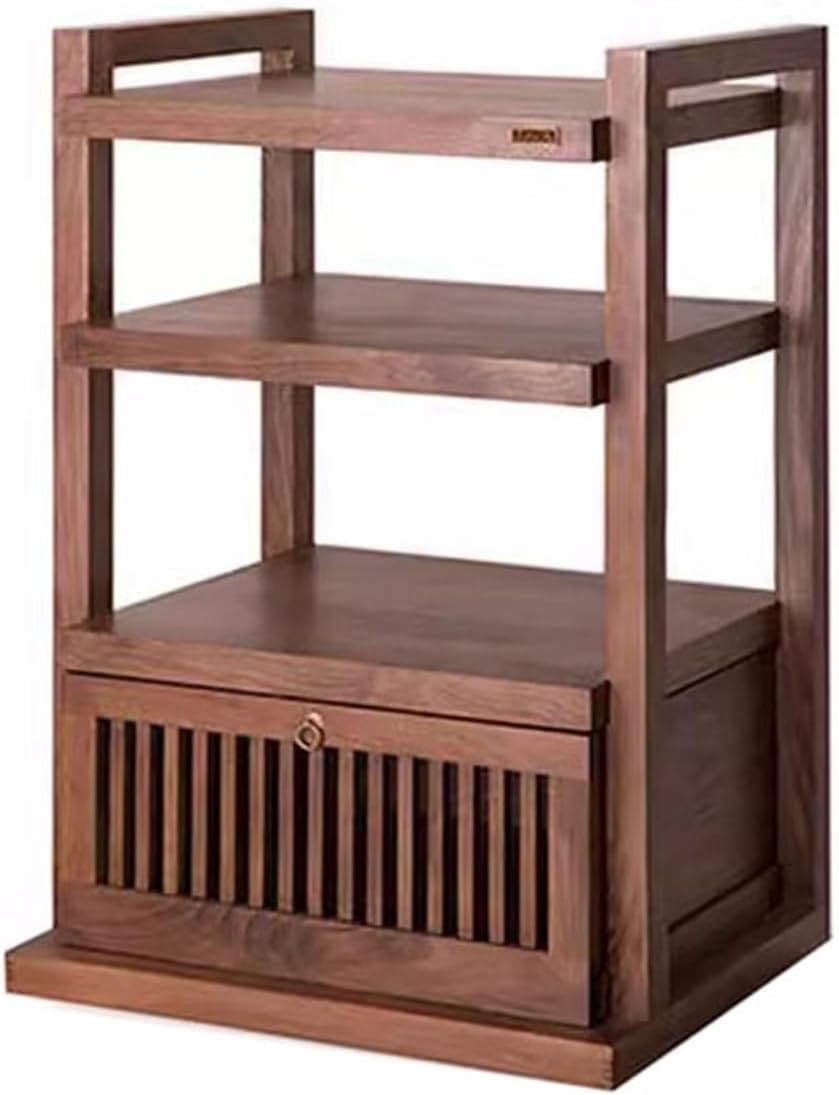 Audio Rack Audio Rack Amplifier Cabinet Amplifier Rack Sound Rack Cabinet Solid Wood Professional Placement Rack with Drawer Sound Cabinet Media Cabinet(61 * 53 * 91cm)