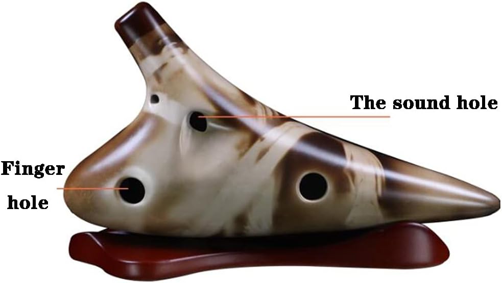 Ocarinas 12 Holes Smoked in Alto AC Getting Started with an Instrument Comfortable to Hold Professional (Color : Black, Size : 19105.5cm)