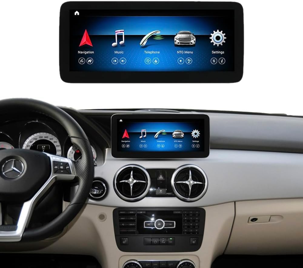 12.3 inch Android 13 Touchscreen Car Stereo for Mercedes Benz GLK-Class X204 (2013-2015) NTG 4.5/4.7, Support Wireless Carplay, Android Auto, Camera, Mirrorlink