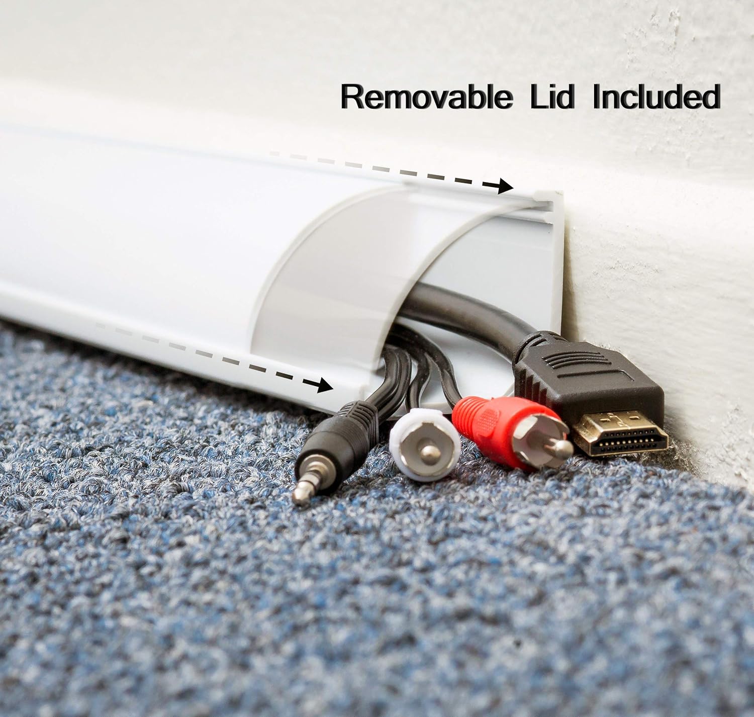 Electriduct Large Corner Duct Cable Raceway (1250 Series) - 5 Feet - Beige - 10 Sticks