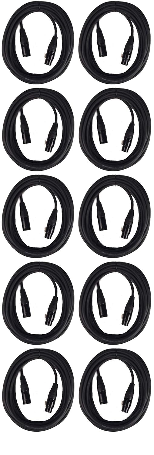MIC-20-TEN-K - MIC-20 Bundle (10) Pack of MIC-20 XLR Microphone Cables