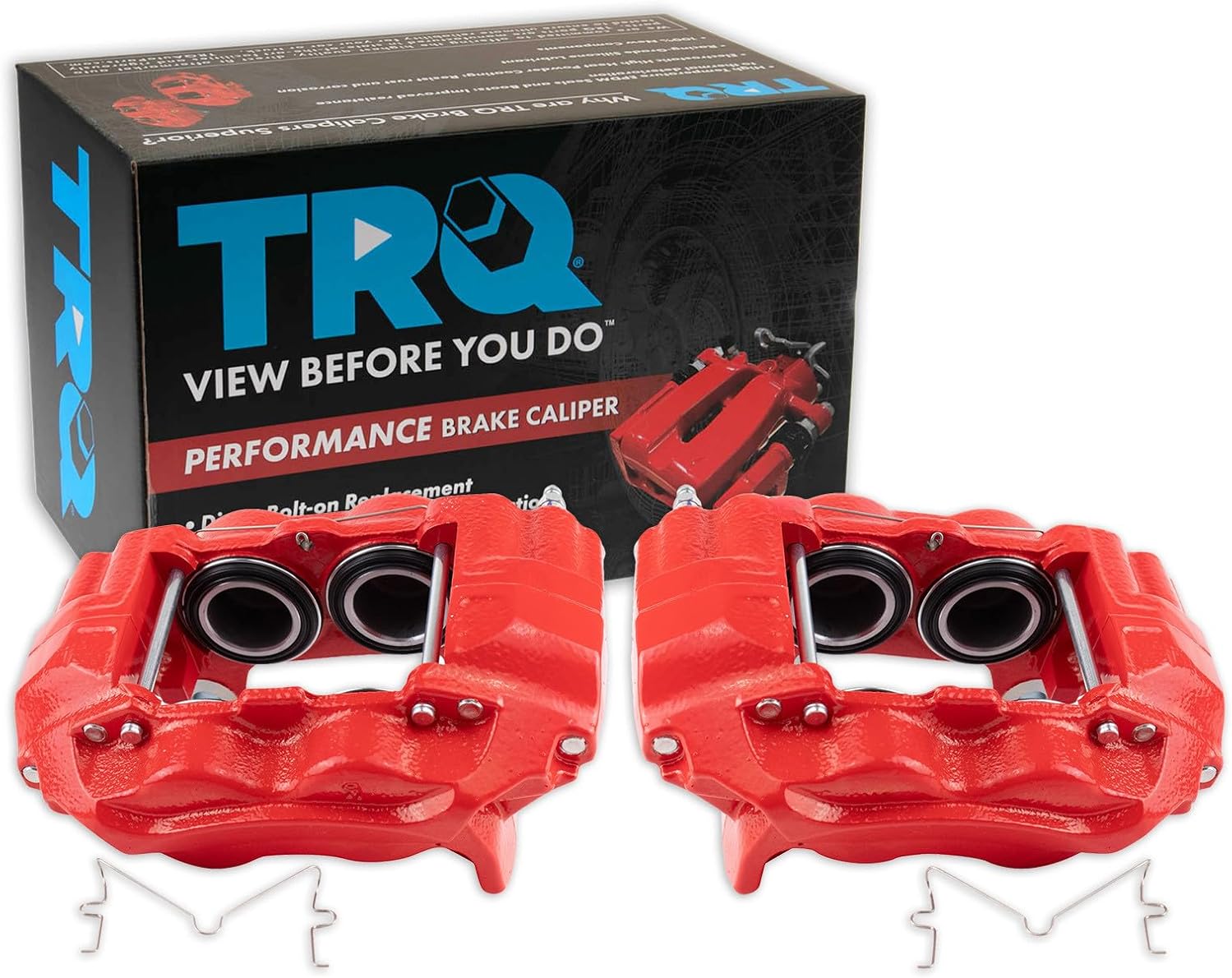 TRQ Performance Front Driver and Passenger Side Brake Caliper Set Caliper Brackets Compatible with 00-03 Toyota Tundra with Caliper Casting #S13WE 01-03 Toyota Sequoia with Caliper Casting #S13WE