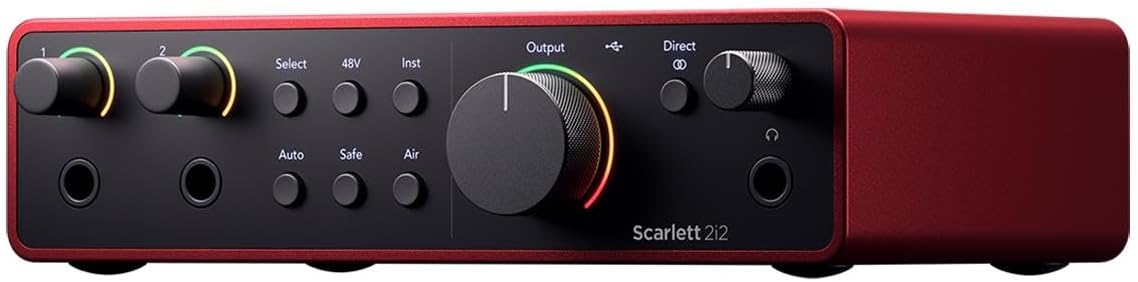 Scarlett 2i2 4th Gen, 2-in, 2-out USB Audio Interface with 2 XLR Cables