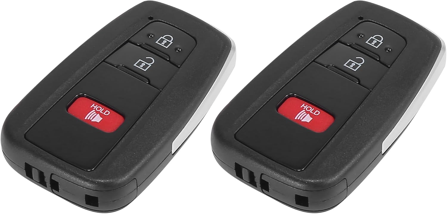 X AUTOHAUX 314.3MHz MOZBR1ET Replacement Keyless Entry Remote Car Key Fob for Toyota C-HR 2018 2019 2020 2021 89904-F4020 3 Buttons with Door Key FCC ID: MOZBR1ET 2pcs