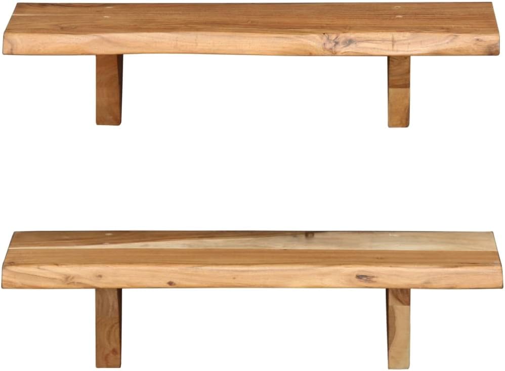 Floating Shelves,Rustic Wood Wall Storage Shelves, Wall Mounted Shelf Organizer Display Shelf,for Living Room, Bedroom, Kitchen, Bathroom,Office,Wall Shelves 2 pcs 23.6