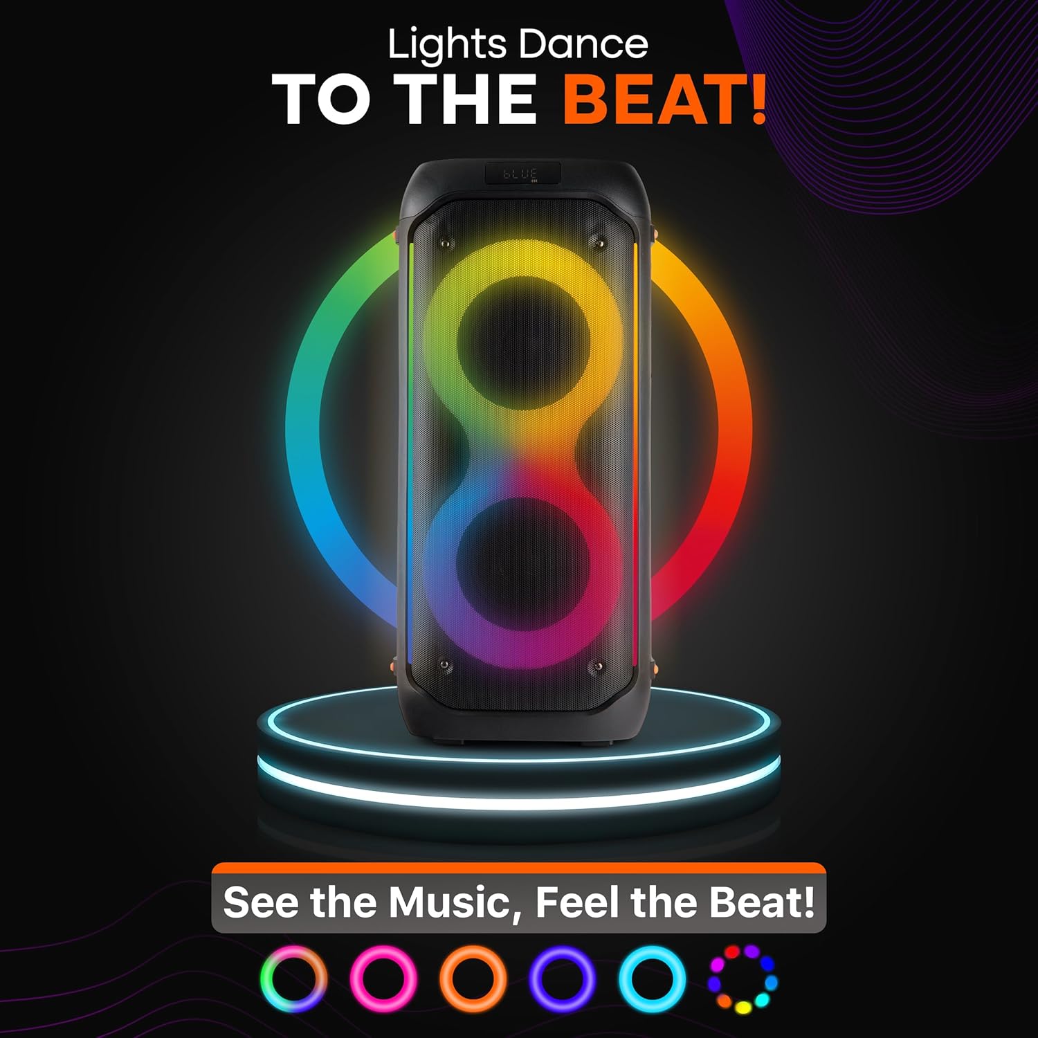 Pyle Audio Large Bluetooth Party Speaker with Bass - Big Speaker with True Wireless Stereo System - Enjoy Powerful Bass and Clear Treble - Party Bluetooth Speaker with Carry Bag - PPHP26BLBG- 160W