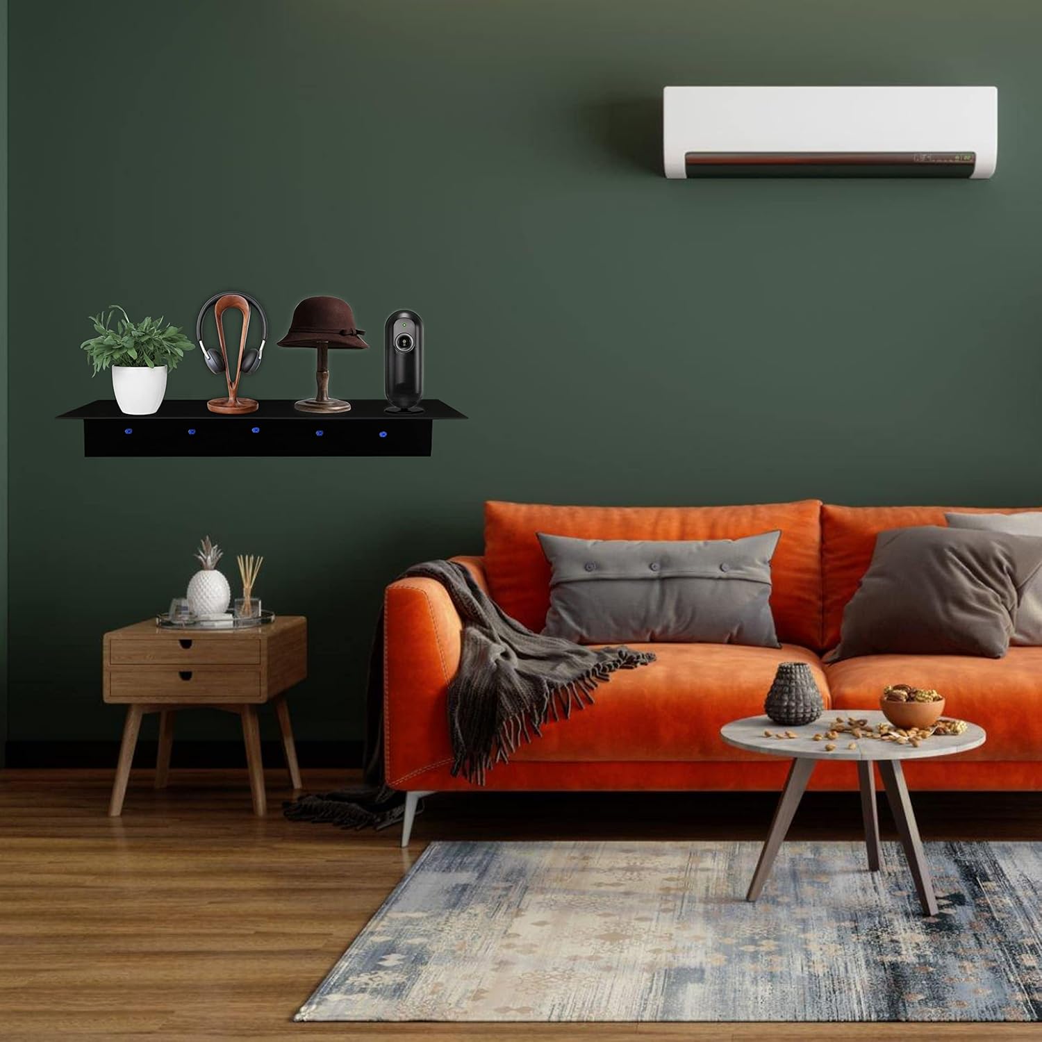 SIMOND STORE Black Floating Shelves for Wall - 36