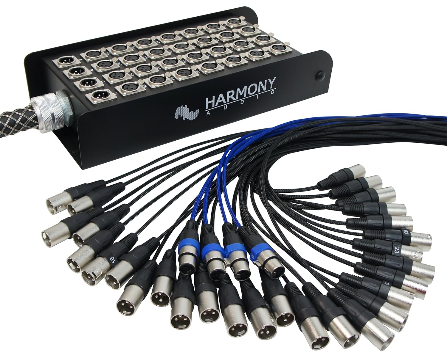 Harmony Audio HA-SB32150 Pro Stage XLR Snake Cable Box 32 Channel - 150 Feet (28 Send, 4 Returns)