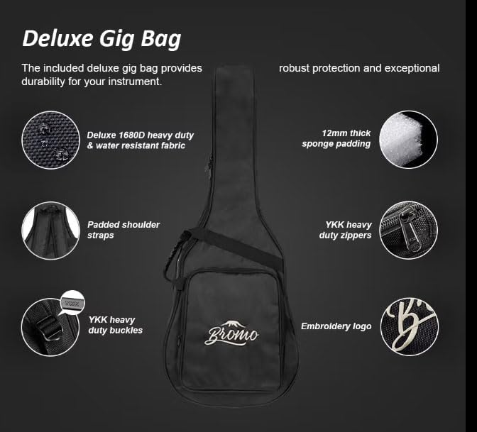 Bromo BAN 7E Solid Spruce Top Jumbo Acoustic-Electric Guitar