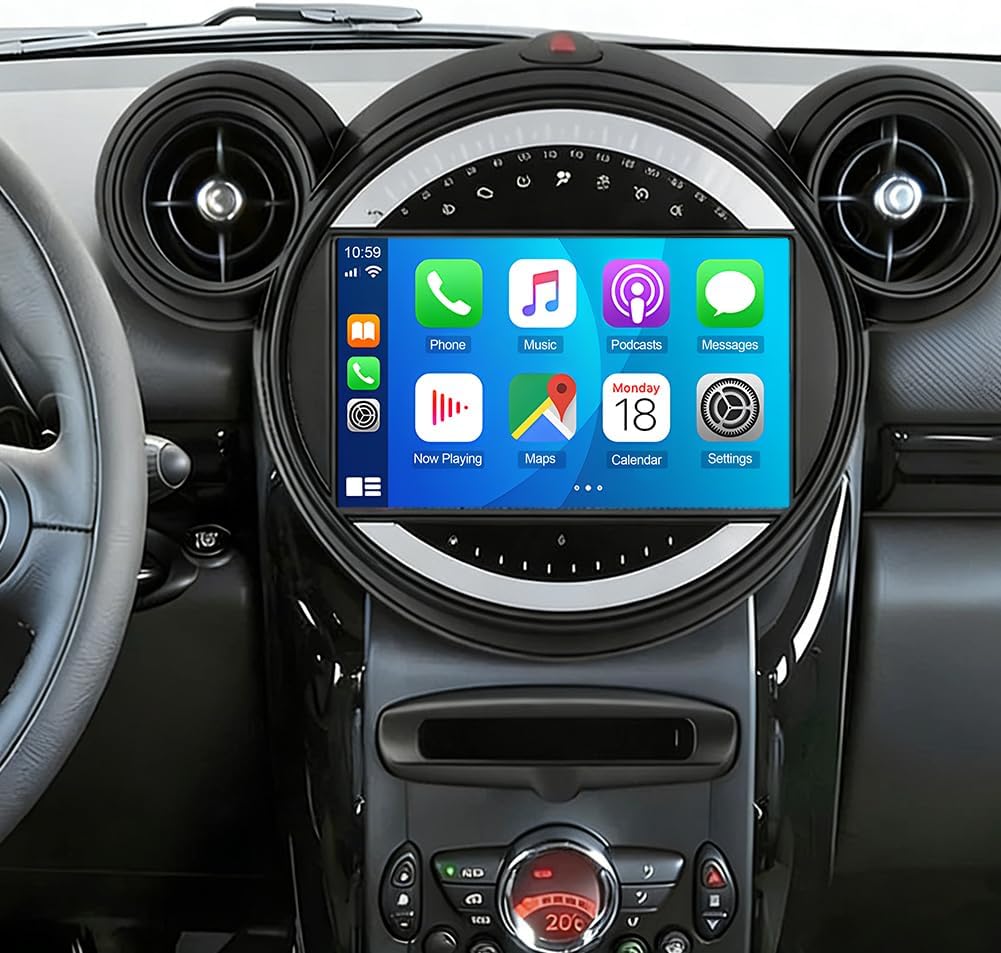 Double Din Car Stereo Radio Compatible for Mini Cooper 2011-2016 with CarPlay Android Auto, 9