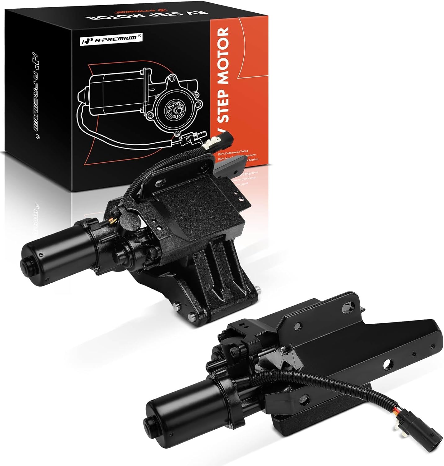 A-Premium Pair (2) Power Running Board Motor Assembly w/Bracket Compatible with Ford F-150 2021-2023, F-150 Lightning 2022-2023, Driver and Passenger Side