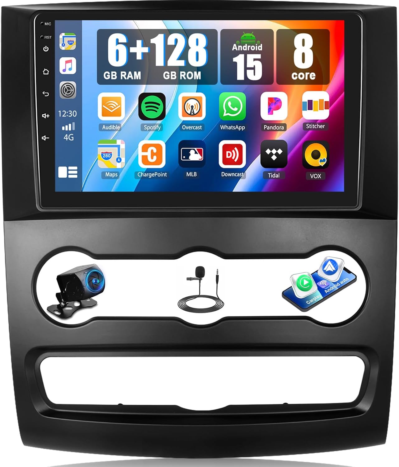 [6G+128G] 8 Core Android 15 Car Radio for Mercedes Benz Sprinter Vito 2006-2017 with Carplay Android Auto 10.1'' Touch Screen Bluetooth FM RDS WiFi GPS Navi SWC+AHD Backup Camera 360°Panoramic View