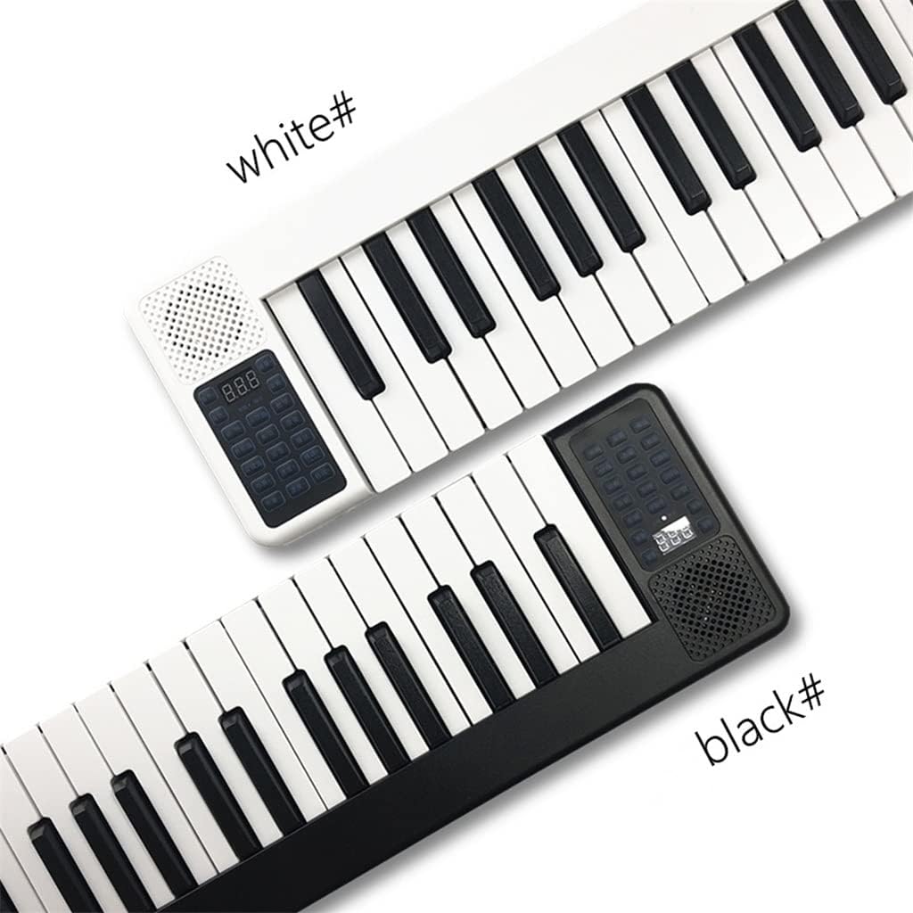 Portable 88 Keys Foldable Piano al Piano Multifunctional Electronic Keyboard Piano for Piano Student (Color : Black) (Black)