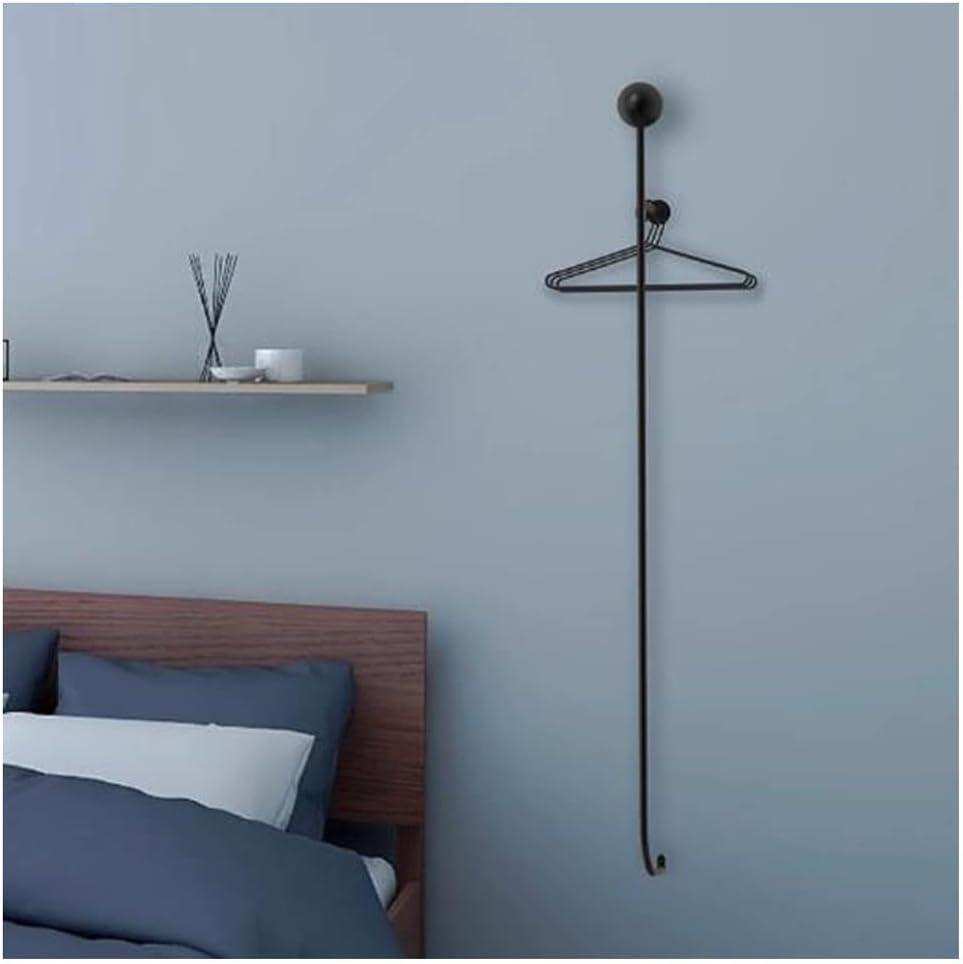 Vertical Wall Mount Coat Rack, Multifunctional Household Bedroom Clothes Hanger Simple Indoor Wall Mounted Corner Clothes Decor Shelf, Reasonable Utilization of Wall Space ( Color : Gold , Size : 20x1