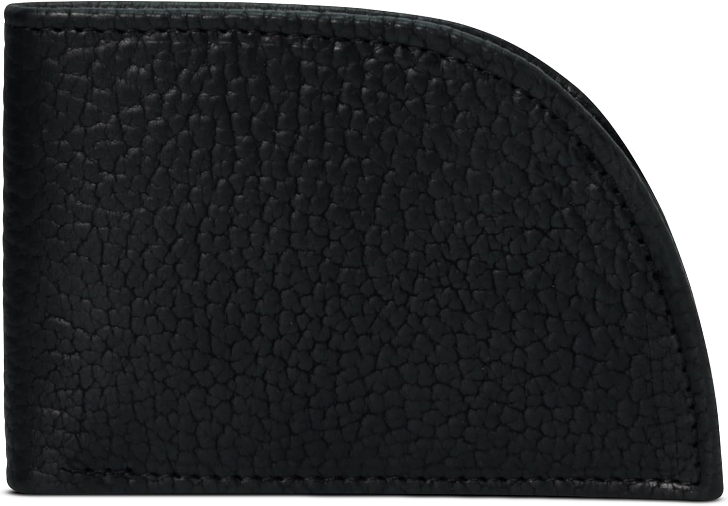 ROGUE WALLET Genuine Bison Leather Wallets for Men - RFID Blocking Curved Men's Front Pocket Wallet w/ 3 Card Slots, Plastic ID Slot, Full Billfold Section & More - Slim Wallets for Men (Black)