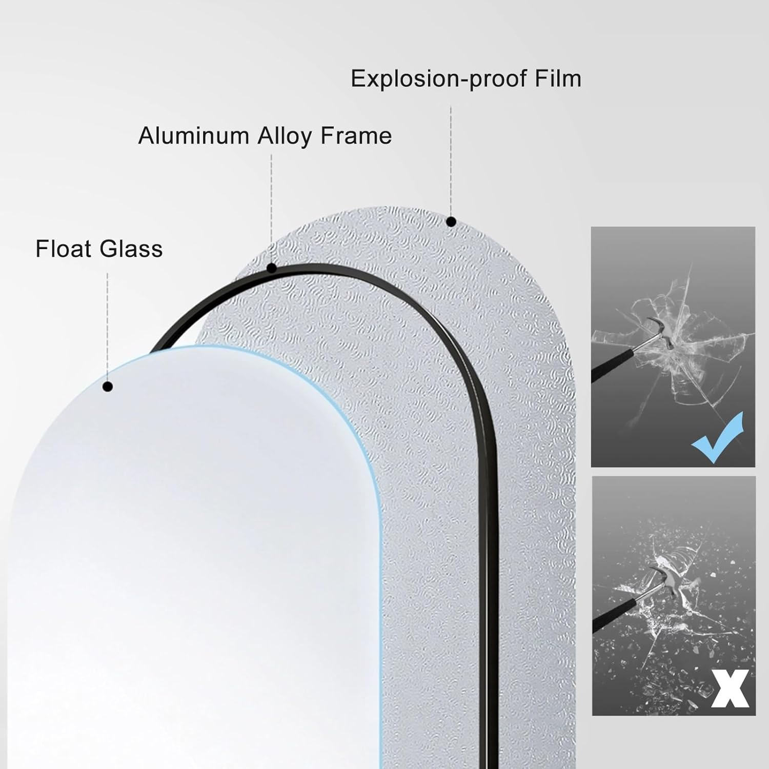 Jcgly Wall Mount Corner Mirror, Oval Bathroom Pivot Mirror, Wall Mirror with Extendable Arm and Metal Frame, Rotating Tilting Mirror, Vertical & Horizontal(Gold,16