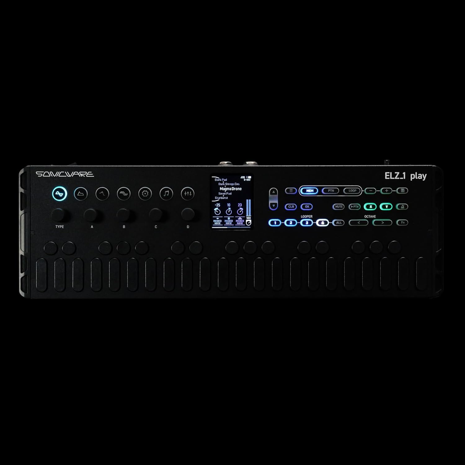 ELZ_1 play V2 Launch Edition incl. Case [Portable Synthesizer] 18 Synth Engines, 48 Effects, 4-Track Looper, Sequencer, Built-in Stereo Speakers, Battery-Powered, Original Waldorf Wavetables