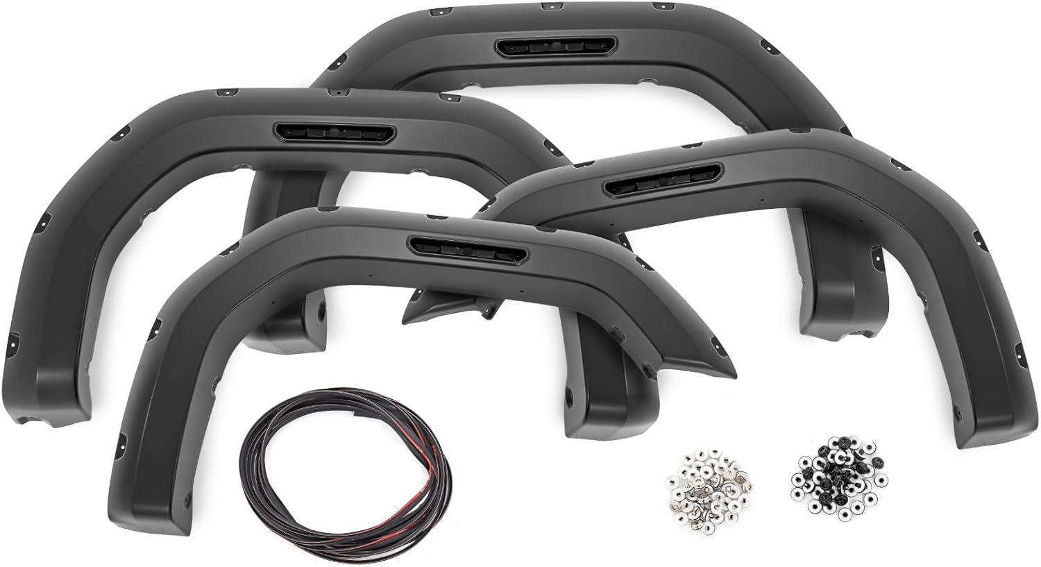 Rough Country Pocket Fender Flares for 20-25 GMC 2500/3500HD - F-G12011A-GBA