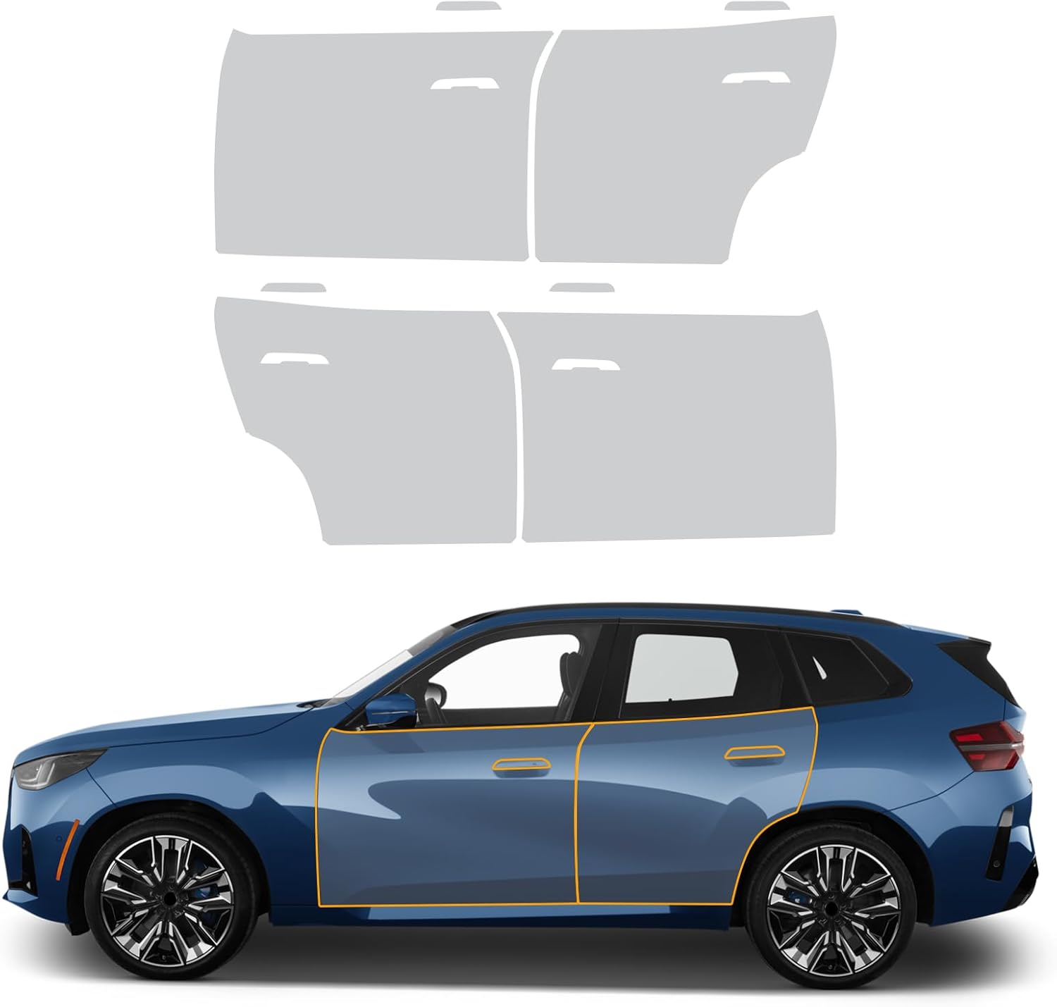 FDAIUN Precut Paint Protective Film for 2025 BMW X3 G45 8.5 Mil TPU PPF Clear Car HD Scratch Exterior Accessories (Doors + Door Handles 8Pcs)