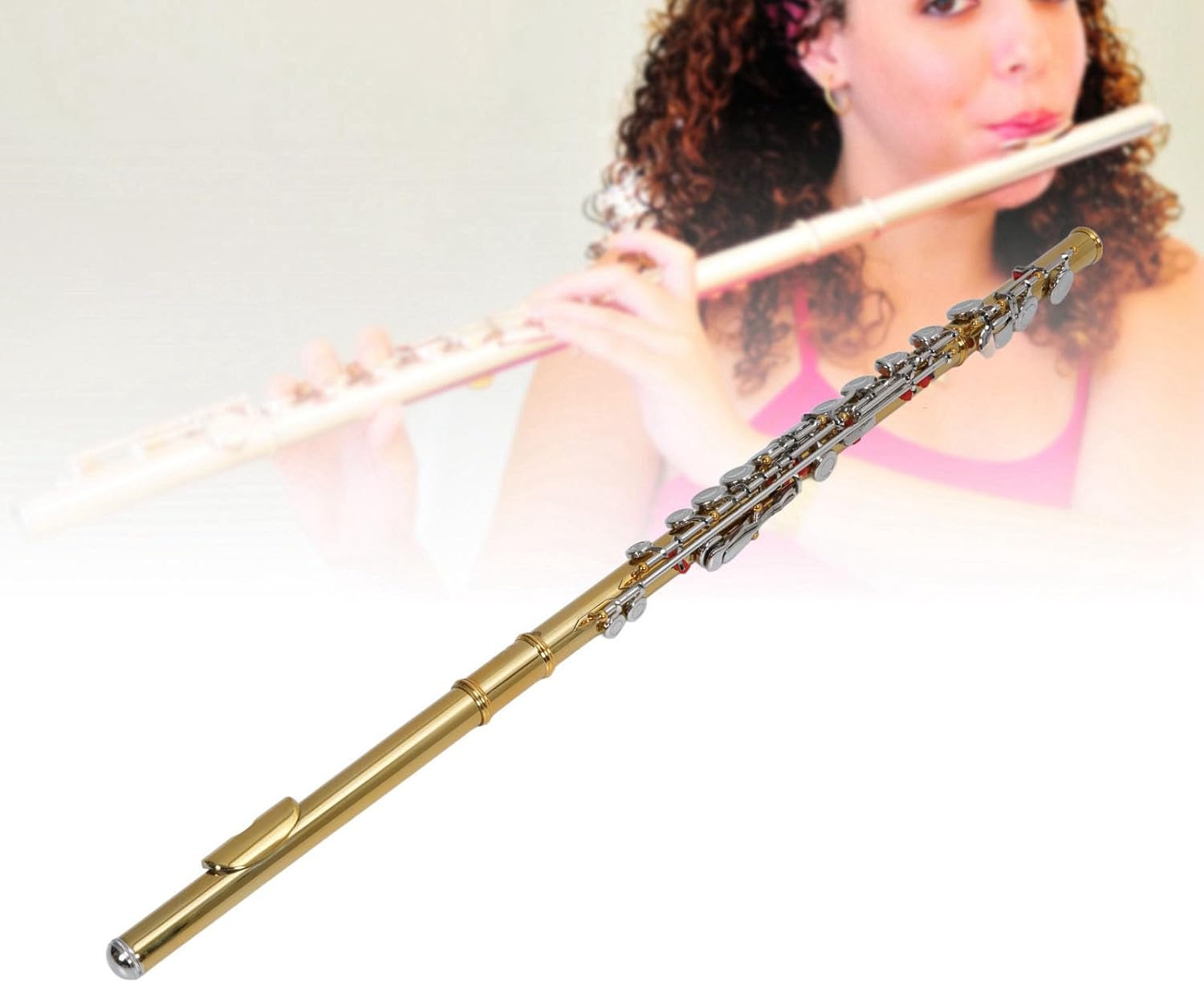 16 Key Flute,C Flute 16 Keys Instrument Kit Beginner Students Carrying Case Tuning Rod Cloth Bracket Gloves Screwdriver