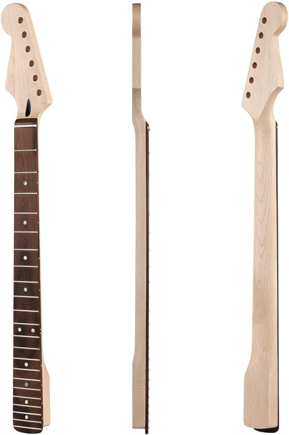 22-Fret Maple Guitar Neck with Rosewood Fretboard for ST-Style Electric Guitars – Product Description