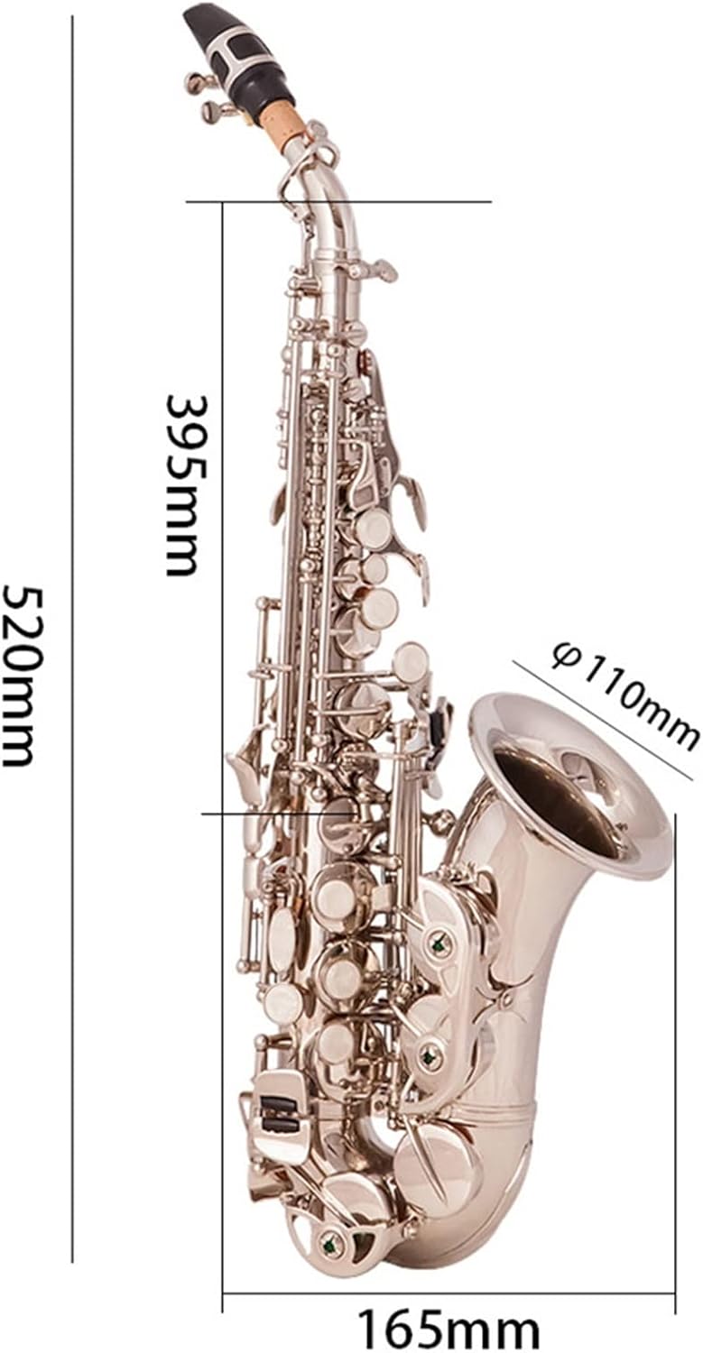 Brass Nickel Plating Carve Pattern Bb Saxophone Pearl White Shell Buttons Wind Instrument