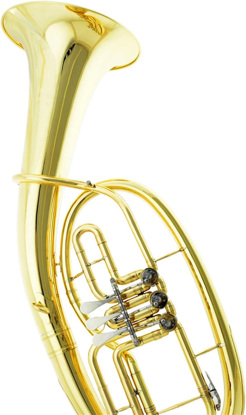 Trumpet Set Professional Baritone Horn B Flat Gold Lacquer Baritone Brass Wind Instrument with Mouthpiece & Baritone Case Trumpets Beginner